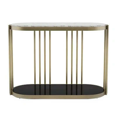 Aurora Storage Metal Console Table