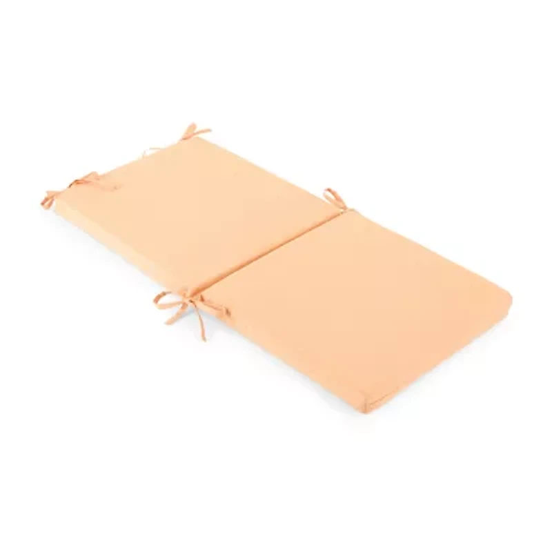 Turquoise Sun Solid Peach Patio Chair Cushion
