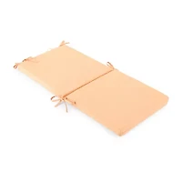 Turquoise Sun Solid Peach Patio Chair Cushion