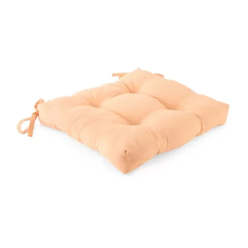 Turquoise Sun Solid Peach Fuzz Patio Seat Cushion