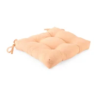Turquoise Sun Solid Peach Fuzz Patio Seat Cushion