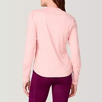 Free Country Womens Crew Neck Long Sleeve Stretch Fabric Active T-Shirt
