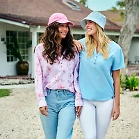 Free Country Womens Split Crew Neck Short Sleeve Fitted Loose Fit Stretch Fabric Button-Down Shirt