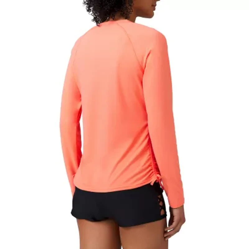 Free Country Womens Split Crew Neck Long Sleeve Active Quarter-Zip Pullover