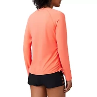 Free Country Womens Split Crew Neck Long Sleeve Active Quarter-Zip Pullover