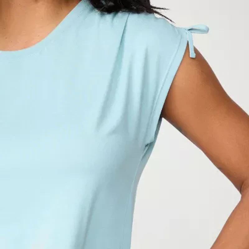 Free Country Womens Crew Neck Short Sleeve Stretch Fabric Active T-Shirt
