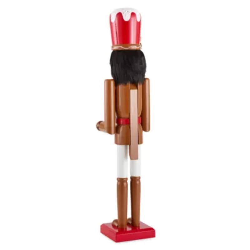 North Pole Trading Co. 24in Gingerbread African American Wood Christmas Nutcracker