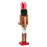 North Pole Trading Co. 24in Gingerbread African American Wood Christmas Nutcracker