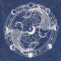 Celestial Koi Fish Semi Fit Tee Womens Crew Neck Short Sleeve Regular Juniors Graphic T-Shirt
