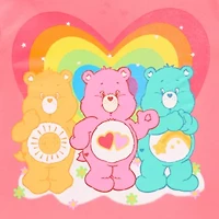Rainbow Womens Crew Neck Short Sleeve Regular Fit Care Bears Juniors Graphic T-Shirt