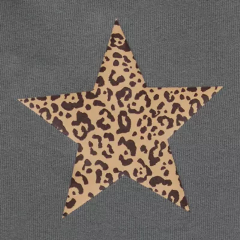 Arizona Womens Juniors Crew Neck Short Sleeve Adaptive Graphic T-Shirt