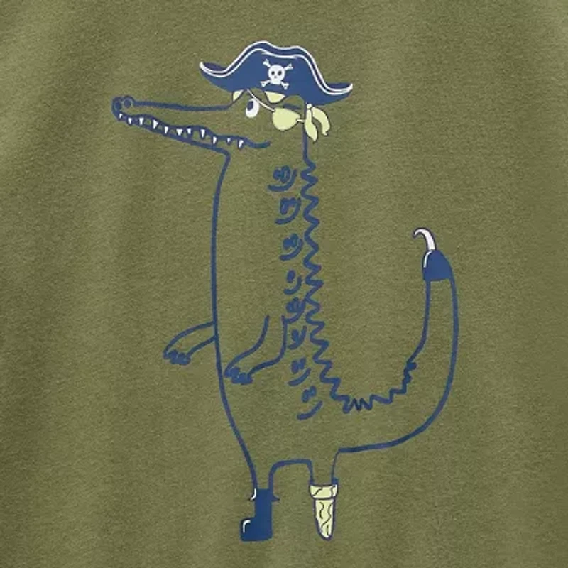 Okie Dokie Toddler & Little Boys Crew Neck Short Sleeve Regular Fit Graphic T-Shirt