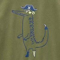 Okie Dokie Toddler & Little Boys Crew Neck Short Sleeve Regular Fit Graphic T-Shirt