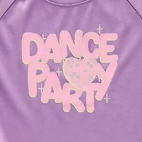 Okie Dokie Active Toddler & Little Girls Round Neck Short Sleeve Regular Fit Graphic T-Shirt