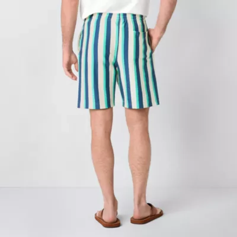 St. John's Bay French Terry Mens 8" Drawstring Waist Pull-On Short