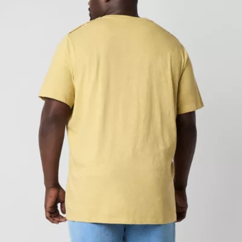 mutual weave Mens Easy-on + Easy-off Crew Neck Short Sleeve Big and Tall T-Shirt