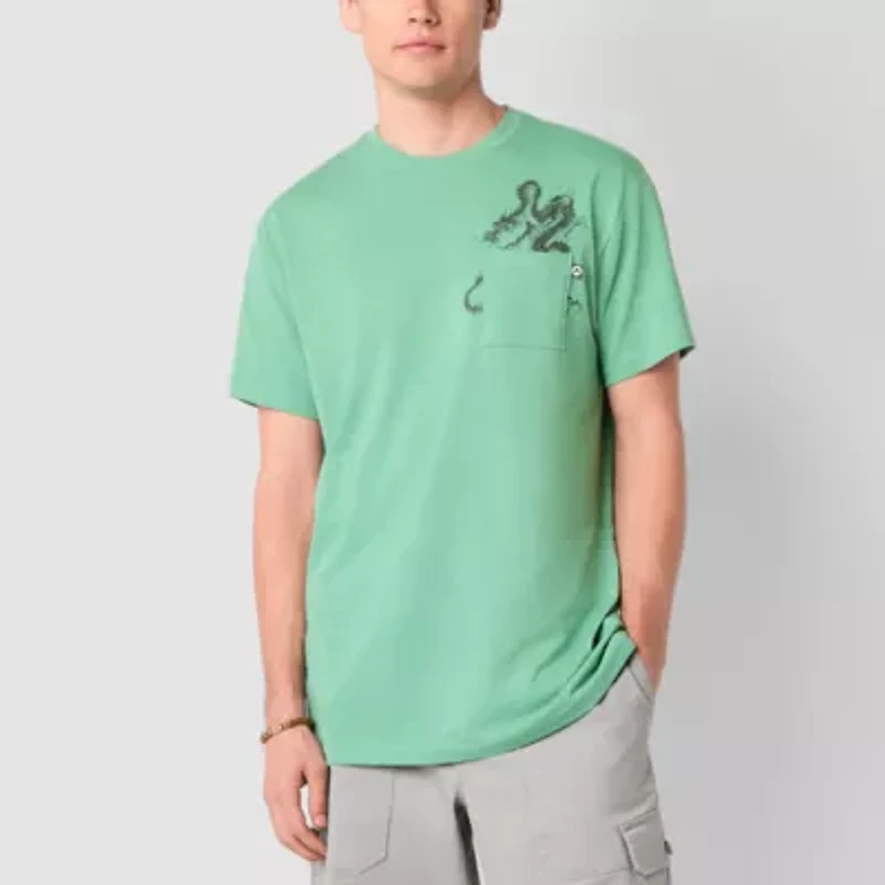 Airwalk Mens Round Neck Short Sleeve Regular Fit Graphic T-Shirt