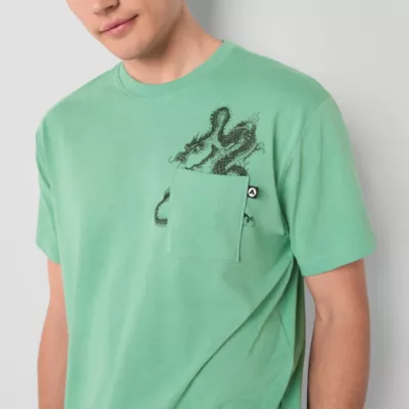 Airwalk Mens Round Neck Short Sleeve Regular Fit Graphic T-Shirt