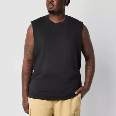 Arizona Mens Crew Neck Sleeveless Big and Tall Muscle T-Shirt