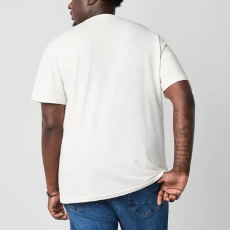 Arizona Mens Big and Tall Short Sleeve Henley