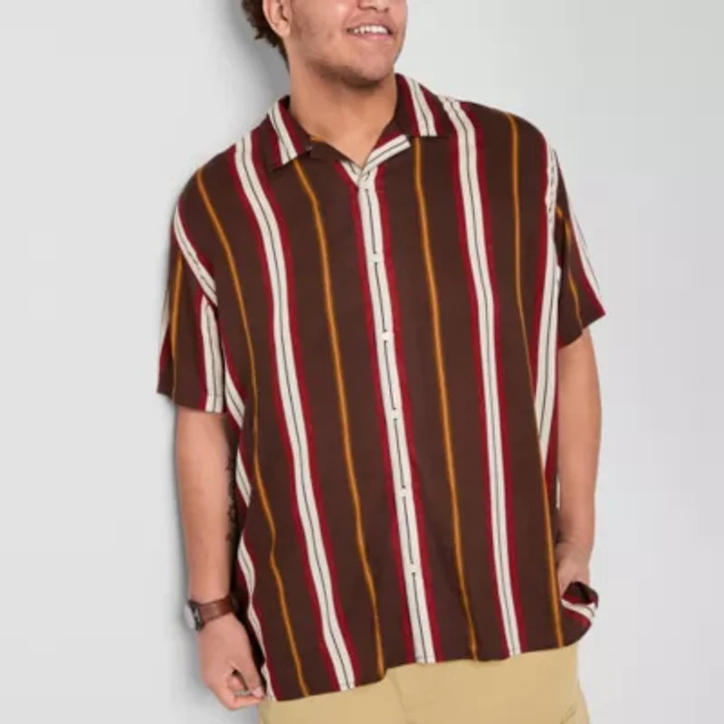 Arizona Mens Big and Tall Short Sleeve Button Down Shirt