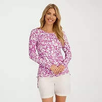 Stella Parker Floral Swimsuit Cover-Up Tops