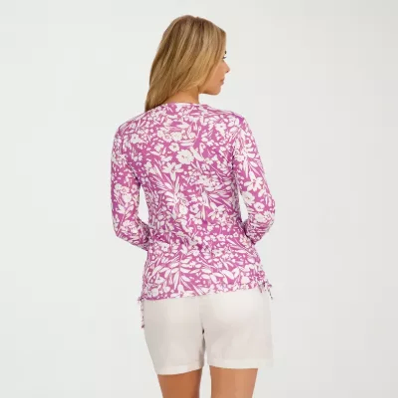 Stella Parker Floral Swimsuit Cover-Up Tops