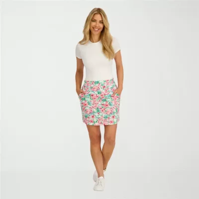 Stella Parker Womens Toile Knit Skirt Swimsuit Cover-Up