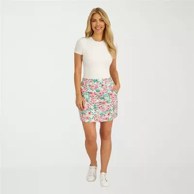 Stella Parker Womens Toile Knit Skirt Swimsuit Cover-Up