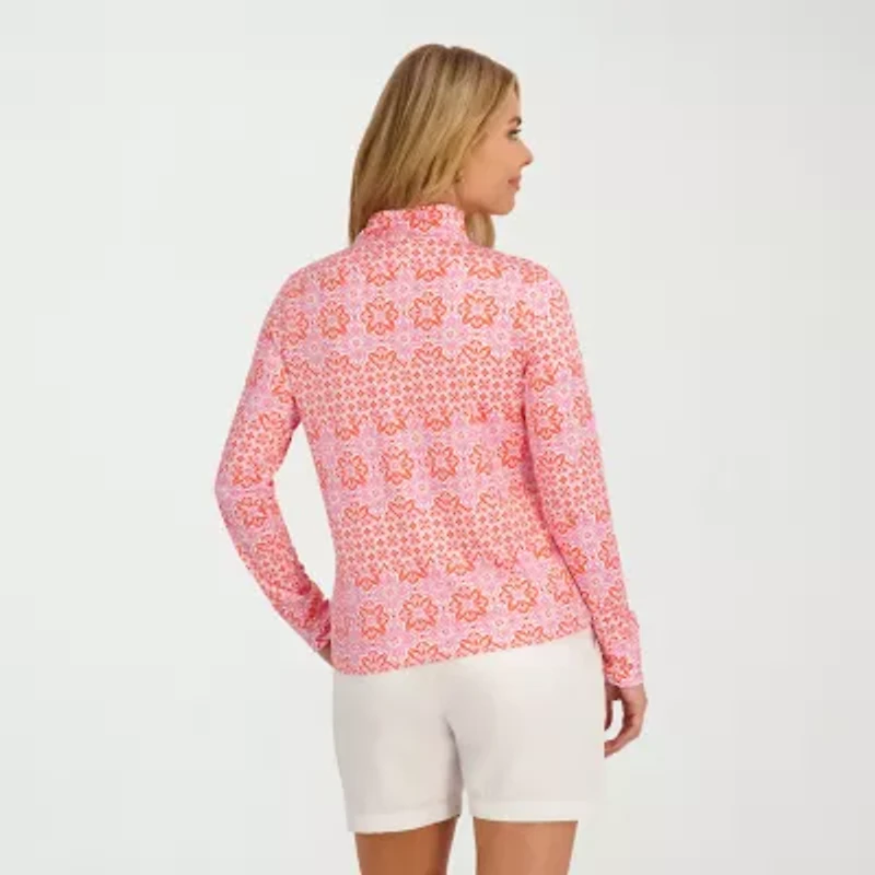 Stella Parker Medallion Swimsuit Cover-Up Tops