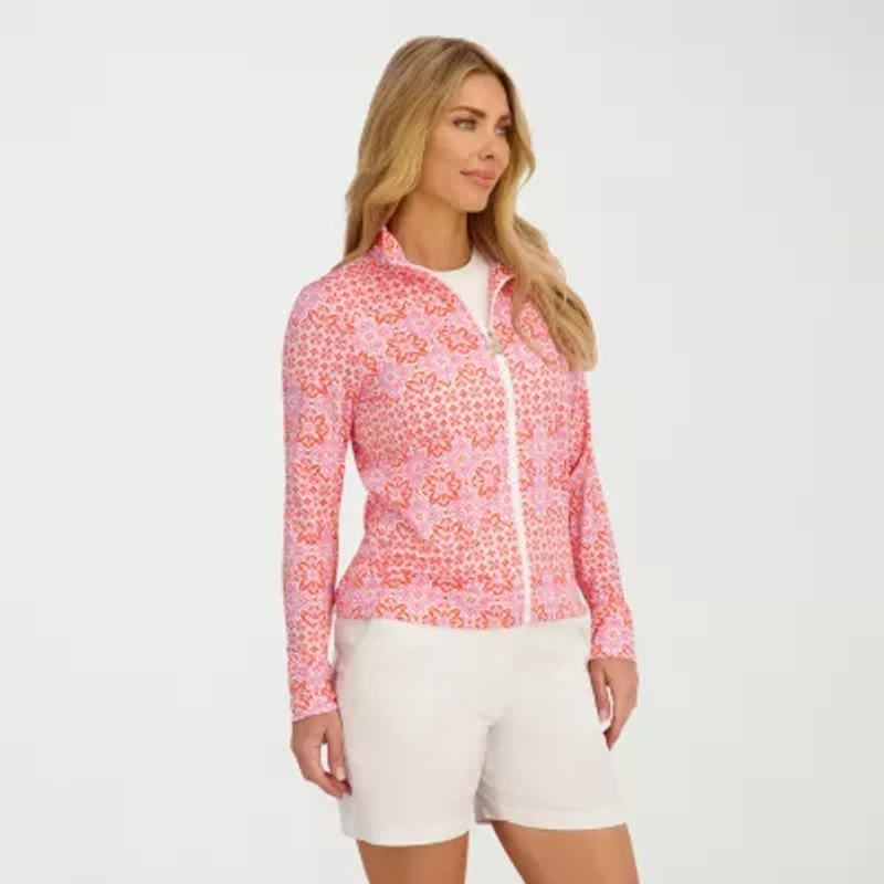 Stella Parker Medallion Swimsuit Cover-Up Tops