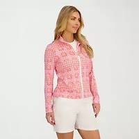 Stella Parker Medallion Swimsuit Cover-Up Tops