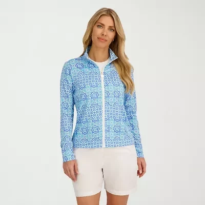 Stella Parker Medallion Swimsuit Cover-Up Tops