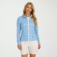 Stella Parker Medallion Swimsuit Cover-Up Tops