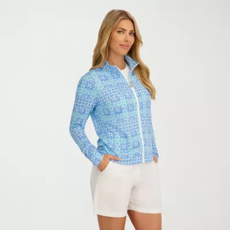 Stella Parker Medallion Swimsuit Cover-Up Tops