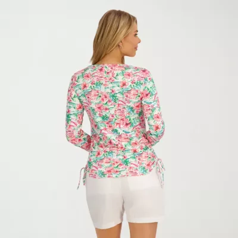 Stella Parker Toile Swimsuit Cover-Up Tops