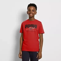 PUMA Big Kid Boys Crew Neck Short Sleeve Graphic T-Shirt