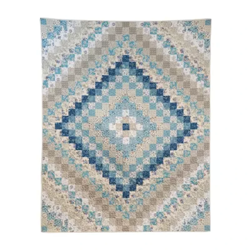 Donna Sharp Blue Diamond Washable Throw