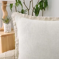 Linen Blend 20x20 Square Throw Pillow