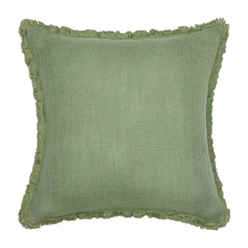 Linen Blend 20x20 Square Throw Pillow