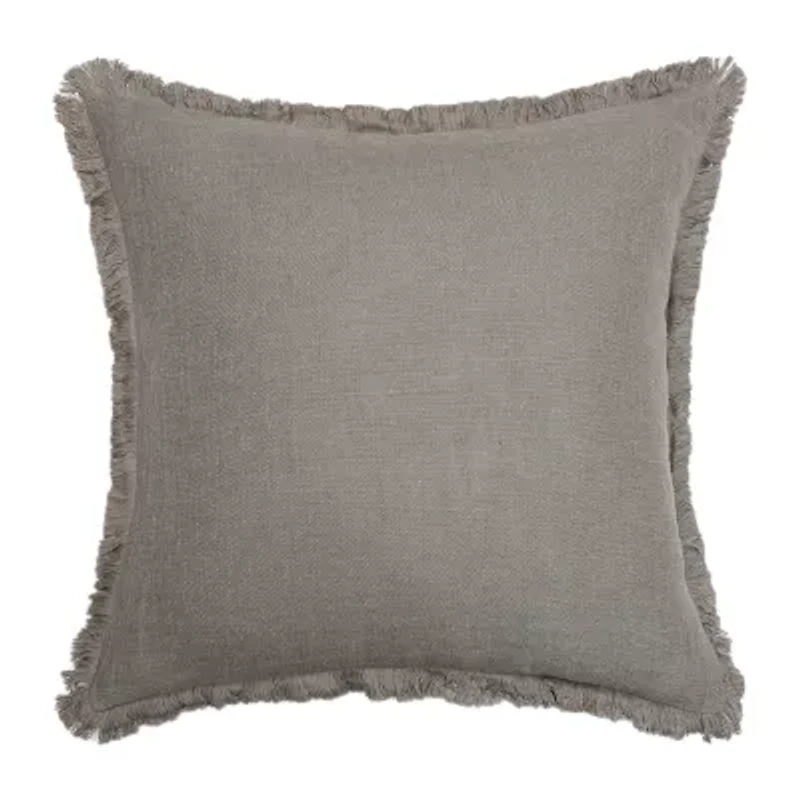 Linen Blend 20x20 Square Throw Pillow