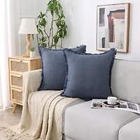 Linen Blend 20x20 Square Throw Pillow