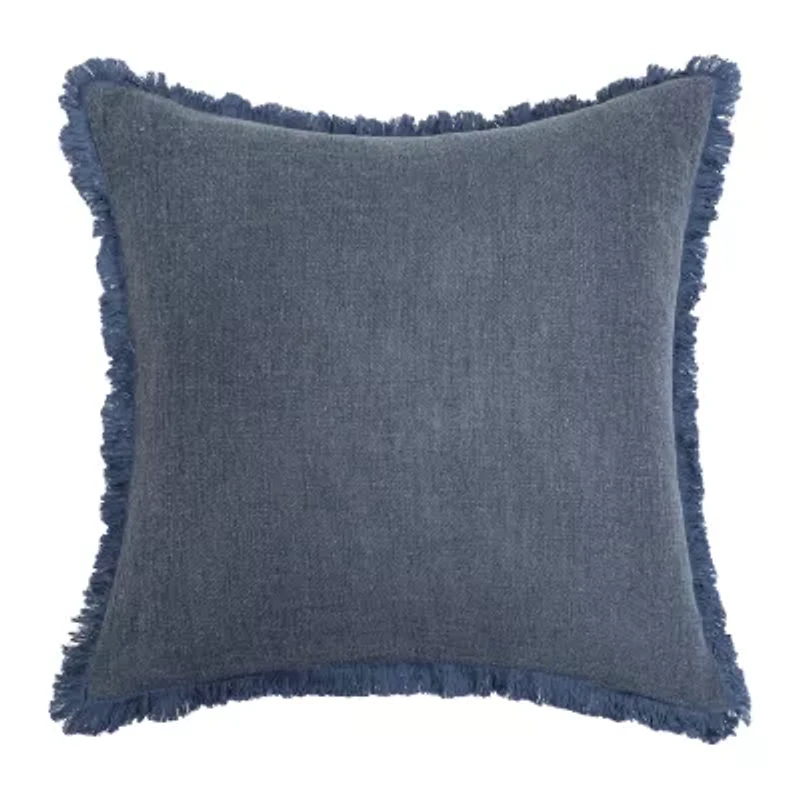 Linen Blend 20x20 Square Throw Pillow