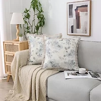 Regal Home Print Linen Poly Blend 20x20 Square Throw Pillow