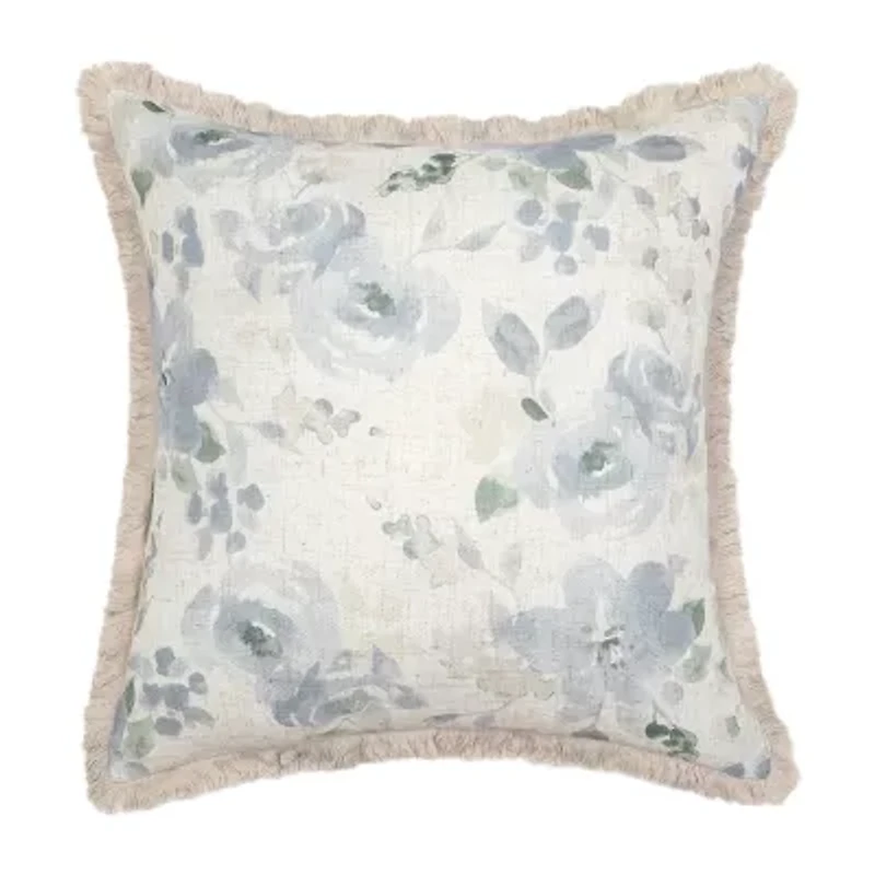 Regal Home Print Linen Poly Blend 20x20 Square Throw Pillow