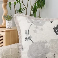 Regal Home Print Linen Poly Blend 20x20 Square Throw Pillow