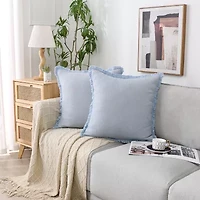 Linen Blend 20x20 Square Throw Pillow