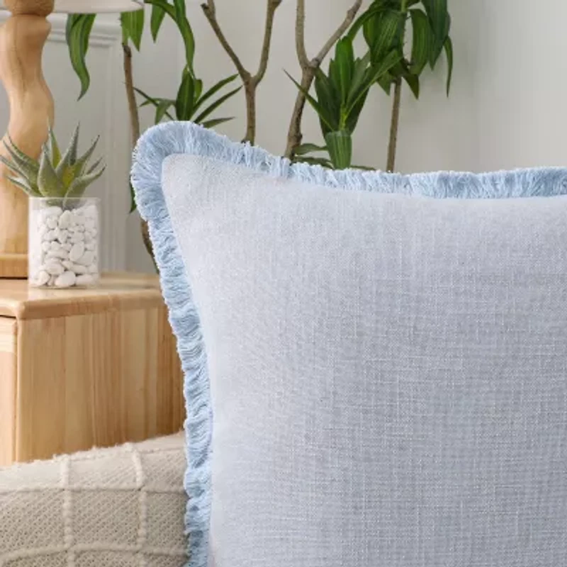 Linen Blend 20x20 Square Throw Pillow