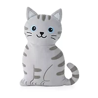 Novelty Gray Cat Throw Pillow