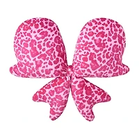 Novelty Pink Bow Throw Pillow
